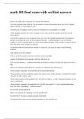 math 201 final exam with verified answers