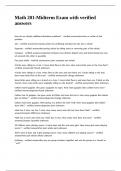 Math 201-Midterm Exam with verified answers&period;