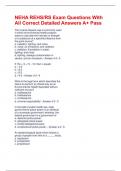 NEHA REHS&sol;RS Exam Questions With All Correct Detailed Answers A&plus; Pass