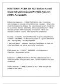 MIDTERM- NURS 550 2025 Update Actual Exam Set Questions And Verified Answers &lpar;100&percnt; Accurate&excl;&excl;&rpar;