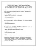 NURS 550 Exam 1 2025 latest Update QUESTIONS AND VERIFIED ANSWERS