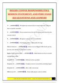 BIGGBY COFFEE RESPONSIBILITIES&comma; MISSION STATEMENT&comma; AND PERC EXAM 2025 QUESTIONS AND ANSWERS