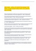 NSG 6020 - APEA 3P QUESTION BANK FOR FINAL EXAM QUESTIONS WITH ACCURATE SOLUTIONS 