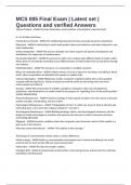 MCS 005 Final Exam &vert; Latest set &vert; Questions and verified Answers