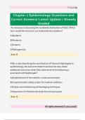 Epidemiology Questions and Correct Answers&sol; Latest Update &sol; Already Grade