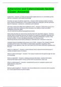 Cybercrime and Cybercriminals Section 1 Exam -Answered 