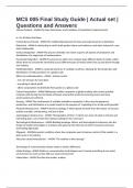 MCS 005 Final Study Guide &vert; Actual set &vert; Questions and Answers
