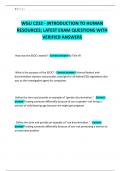 WGU C232 - INTRODUCTION TO HUMAN RESOURCES&semi; LATEST EXAM QUESTIONS WITH VERIFIED ANSWERS