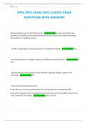 SPED SFPC EXAM 2025 &vert;LATEST EXAM QUESTIONS WITH ANSWERS