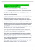 Cybercrime Investigations Questions and Answers Graded A&plus;