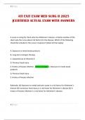 ATI EXIT EXAM MED SURG II 2025 &vert;CERTIFIED ACTUAL EXAM WITH ANSWERS