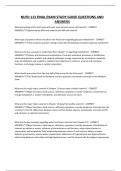 NUFD 113 FINAL EXAM STUDY GUIDE QUESTIONS AND ANSWERS