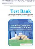 Test Bank for Understanding Pharmacology Essentials for Medication Safety&comma; by M&period; Linda Workman & LaCharity978-0323793506