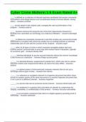 Cyber Crime Midterm 1-5 Exam Rated A&plus;