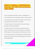 NUSCTX 10 Midterm 3 2025&sol;2026 Exam  Questions with 100&percnt; Correct Answers &vert;  Latest Update