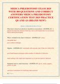 MEDCA Phlebotomy Exam 2025&colon; 300 Q&A Practice Test & Certification Prep