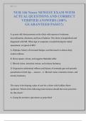   NUR 146 Neuro NEWEST EXAM WITH  ACTUAL QUESTIONS AND CORRECT  VERIFIED ANSWERS &lpar;100&percnt;  GUARANTEED PASS&excl;&excl;&excl;&rpar; 