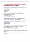 WCU Pathophysiology &lpar;MIDTERM&rpar; Exam Questions  and Answers Verified 100&percnt; Correct