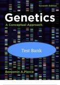 Test Bank for Genetics&colon; A Conceptual Approach&comma; 7th Edition by Benjamin A&period; Pierce &ndash; Complete Exam Prep & Study Guide