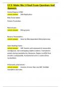 UCF-Molec Bio 2-Final Exam Questions And Answers&period;docx