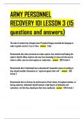 Army Personnel Recovery &lpar;ARPR 101&rpar; Exam Guide Key Concepts&comma; Questions & Answers