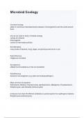 Microbial Ecology questions and answers