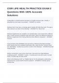 CISR LIFE HEALTH PRACTICE EXAM 2 Questions With 100&percnt; Accurate Solutions