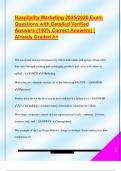Hospitality Marketing 2025&sol;2026 Exam  Questions with Detailed Verified  Answers &lpar;100&percnt; Correct Answers&rpar; &vert;  Already Graded A&plus; 