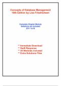 Concepts of Database Management 10th Edition - Solutions Manual by Lisa Friedrichsen