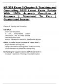 NR 351  Exam 3 Chapter 9&colon; Teaching and Counseling 2025 &vert; Latest Exam Update With 100&percnt; Accurate Questions & Answers &vert; Download To Pass &vert; Guaranteed Success