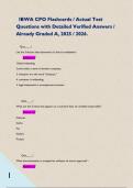 IBWA CPO &sol; Actual Test Questions with Detailed Verified Answers &sol; Already Graded A&comma; 2025 &sol; 2026&period;     