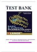 BASIC AND CLINICAL PHARMACOLOGY 15TH EDITION  KATZUNG TREVOR TEST BANK INCLUSIVE OF CHAPTERS 1-66 COMPLETE WITH EXPLAINED ANSWERS