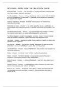ROCKWELL REAL ESTATE EXAM STUDY GUIDE