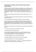 ROCKWELL WA REAL ESTATE PRACTICE EXAM QUESTIONS