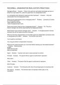 ROCKWELL WASHINGTON REAL ESTATE PRACTICES