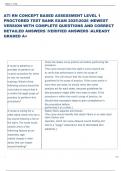 Exam &lpar;elaborations&rpar; ATI RN CONCEPT BASED ASSESSMENT LEVEL 1  