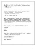 Red Cross WSI Certification Test questions with answers