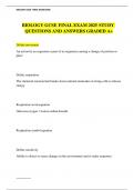 BIOLOGY GCSE FINAL EXAM 2025 STUDY QUESTIONS AND ANSWERS GRADED A&plus;