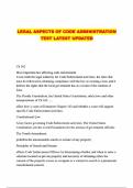 LEGAL ASPECTS OF CODE ADMINISTRATION TEST LATEST UPDATED