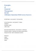 Principles of Financial Management BCOR 2204 Quiz 1 Questions With Correct Answers&period;
