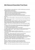 GIA Diamond Essentials Final Exam NEWEST 2025&sol;2026 ACTUAL EXAM COMPLETE QUESTIONS AND CORRECT DETAILED ANSWERS &lpar;VERIFIED ANSWERS&rpar; &vert;ALREADY GRADED A&plus;&vert;&vert;BRAND NEW&excl;&excl;