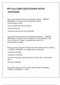PFT test 2 RRT QUESTIONS WITH ANSWERS