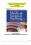 TEST BANK FOR Davis Advantage for Medical-Surgical Nursing&colon; Making Connections to Practice Third Edition by Janice J&period; Hoffman & Nancy J&period; Sullivan &comma; ISBN&colon; 9781719647366 &vert;All Chapters Verified&vert; Guide A&plus;