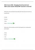  WGU C838 &ndash; Managing Cloud Security &ndash; 1000&plus; Verified Exam Questions and Answers &ndash; 2025 Update