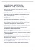 CISB EXAM 2 QUESTIONS & ANSWERS 100&percnt; CORRECT&excl;&excl;
