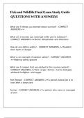 Fish and Wildlife Final Exam Study Guide QUESTIONS WITH ANSWERS&period;