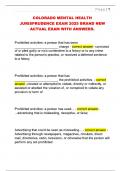 Colorado Mental Health Jurisprudence Exam