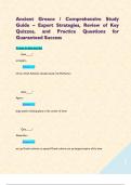 Ancient Greece &sol; Comprehensive Study Guide &ndash; Expert Strategies&comma; Review of Key Quizzes&comma; and Practice Questions for Guaranteed Success  