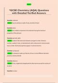 GCSE Chemistry &lpar;AQA&rpar; Questions  with Detailed Verified Answers 