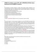 ISTQB Foundation Level CTFL&lowbar;001 UPDATED ACTUAL Exam Questions and CORRECT Answers